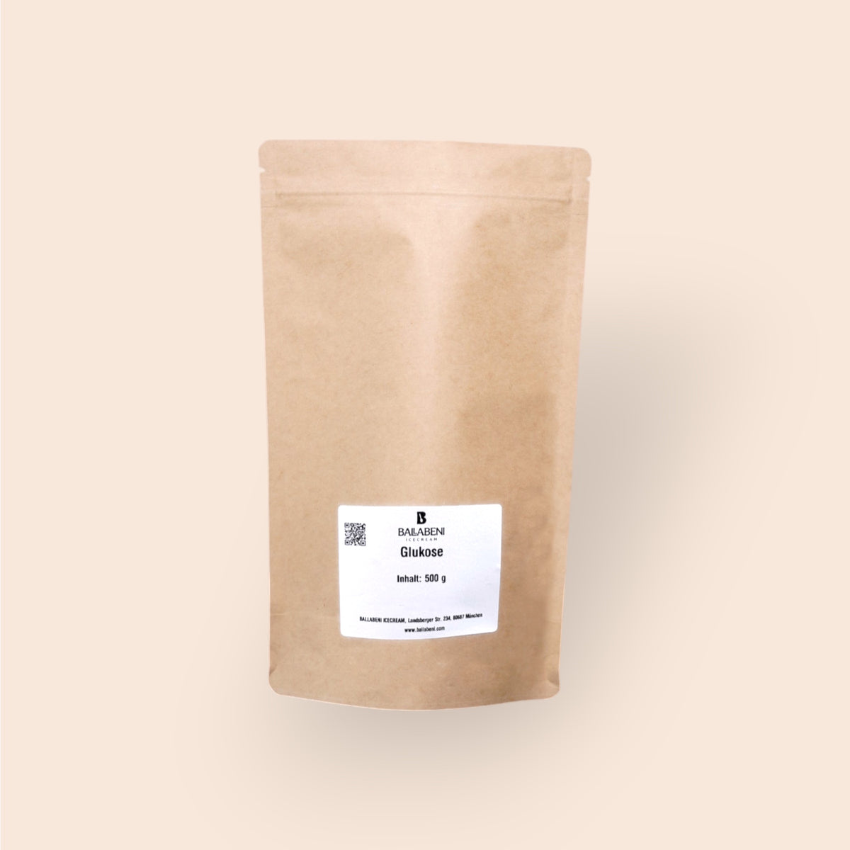 Glukose von Ballabeni im Kraftpapierbeutel, 500 g