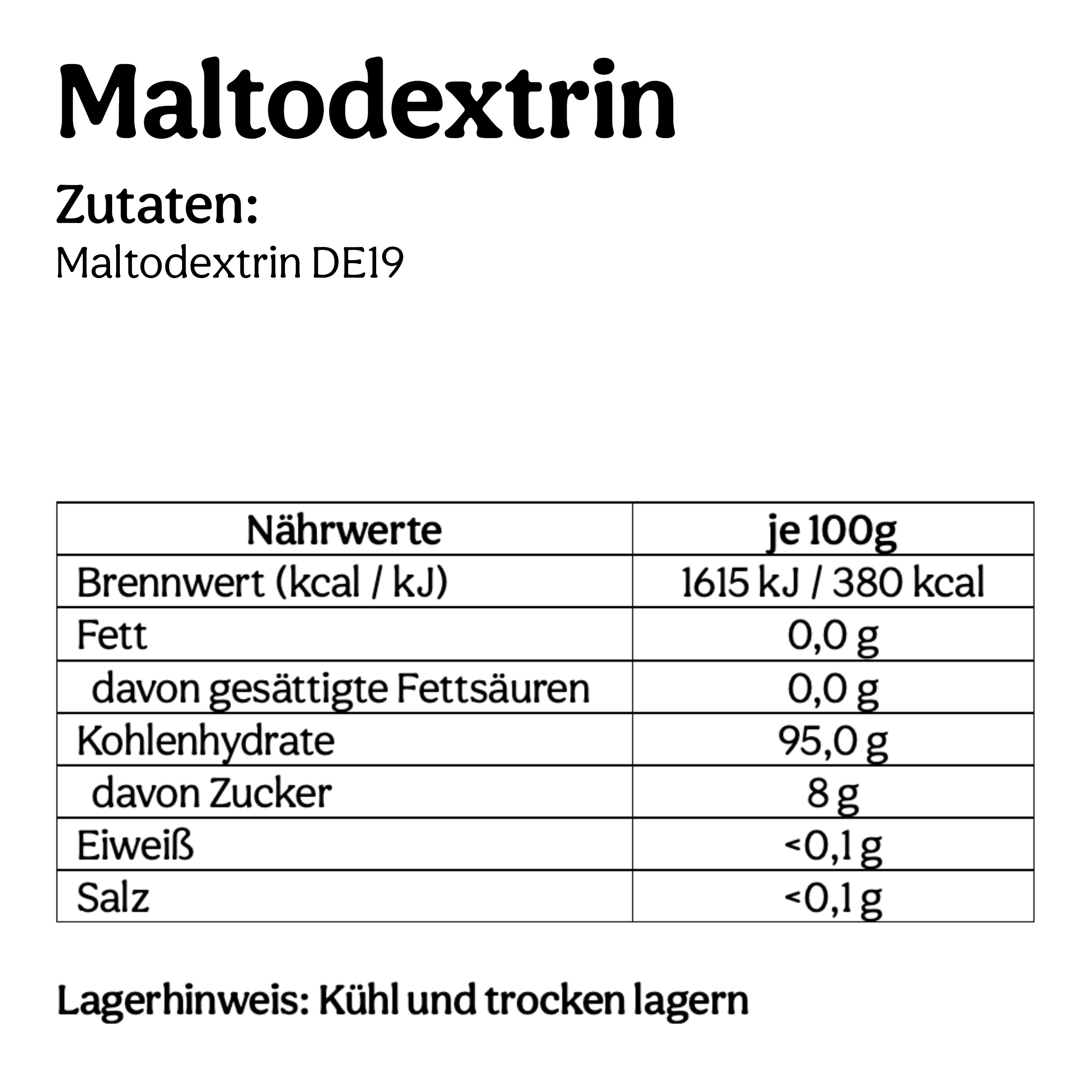 Maltodextrine (500g)