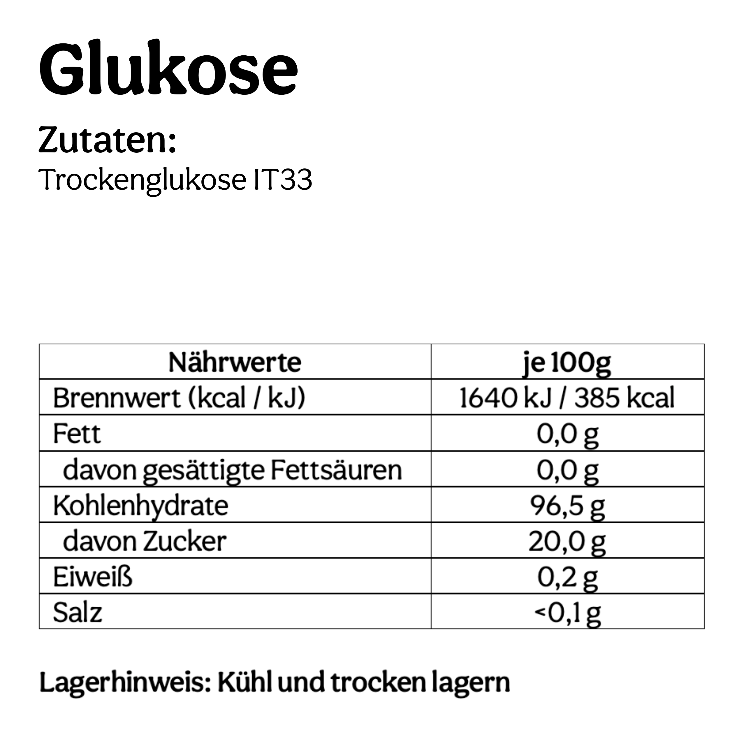 Glukose (500g)